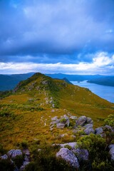 blue hour in the mountains