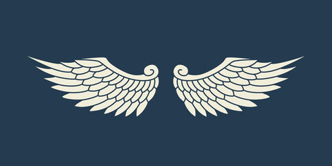 Vector white angel wings design