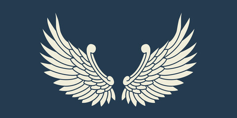 Vector white angel wings design