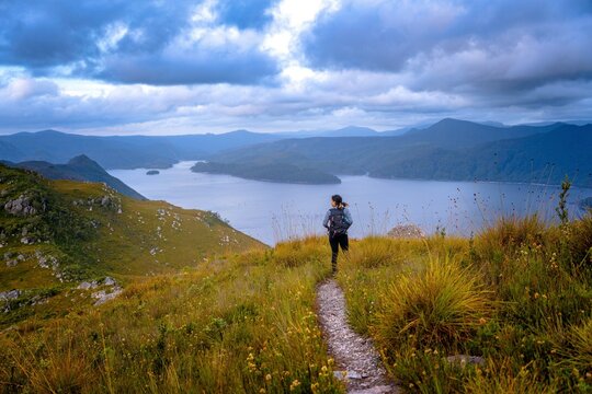 Exploring the mountains at blue hour