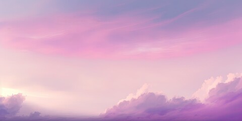 Pink soft dawn clouds. Abstract baby pink and purple sky background. Pastel colors.