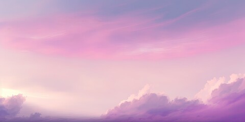 Obraz premium Pink soft dawn clouds. Abstract baby pink and purple sky background. Pastel colors.