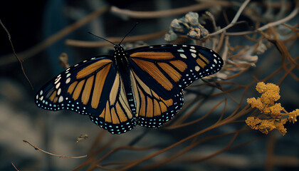 One Monarch Butterfly