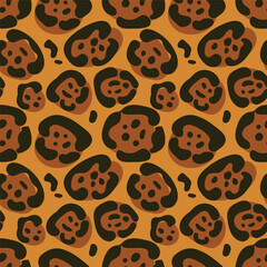 Jaguar spots seamless pattern. Vector repeating background. EPS10.
