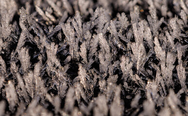 Frost crystals on a cold morning 