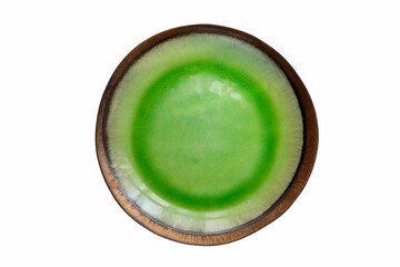 Empty plate on white background.