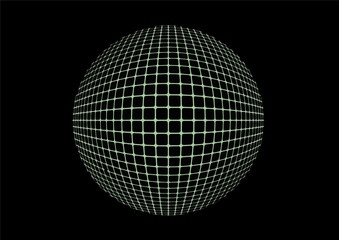 Here is a geometric design to be used as a graphic element. It is a mesh pattern in an orb shape.