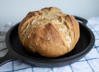 Close-up of a delicious crusty score loaf