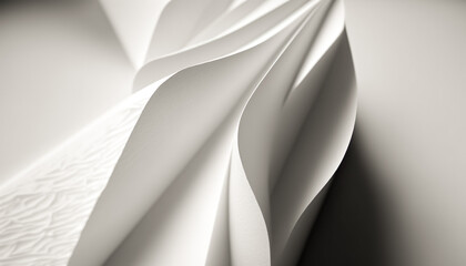 Fototapeta premium Abstract White Paper Background - Generative AI