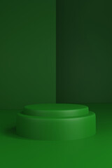 Podium for product display mock up. 3D rendering.