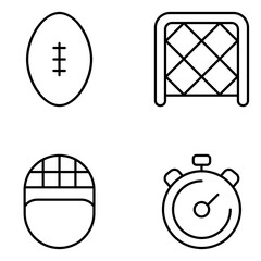 Football Vector Line Icon 