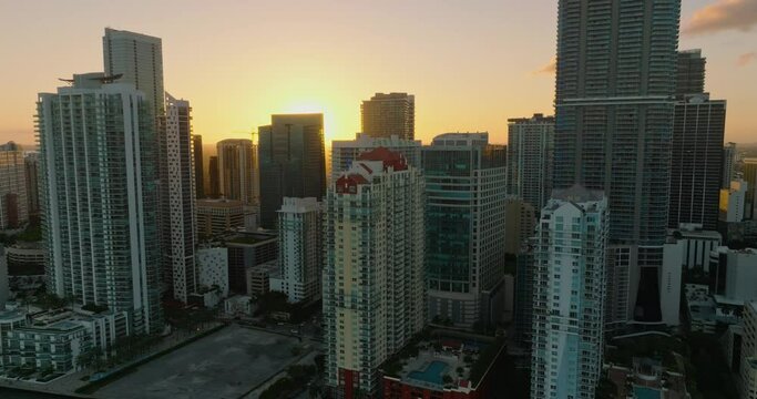 Miami Sunset Aerial

