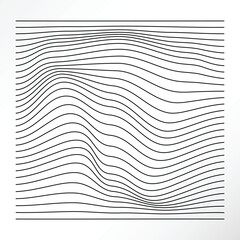 Minimalist vector of abstract countour lines.