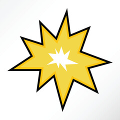Minimalist vector of a blast.