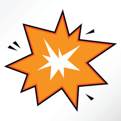 Fototapeta premium Minimalist vector of a blast.