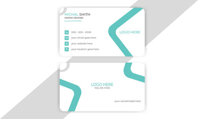 Creative Business card, Modern design card, Clean professional business card template