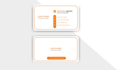 Business card , Creative design, Clean Business Card Template