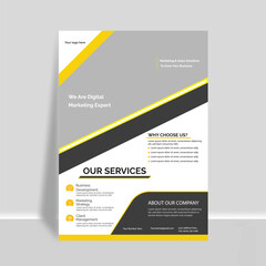 Corporate Business Flyer Design, A4 Size Template for Print.