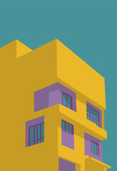 minimalist abstract architecture vector graphic 