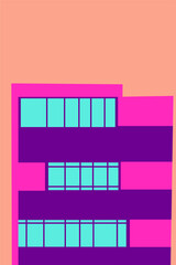 minimalist abstract architecture vector graphic 