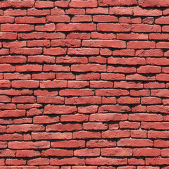 AI generated red brick wall
