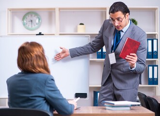 Man and woman in business meeting concept