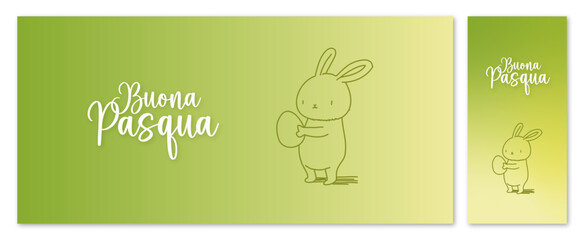 Süße minimalistische moderne Frohe Ostern Karte