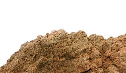 texture and pattern of rock stone isolated on white background. png file