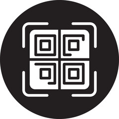 barcode scan glyph icon