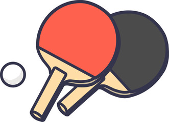 卓球　ラケットとピンポン玉