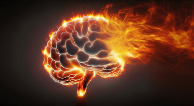 a brain on fire and pain, generative ai