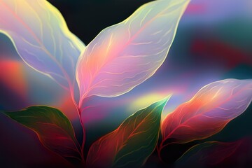 Vibrant Foliage in Abstract Botanical Display.
Generative AI.