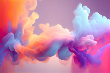 Obraz na płótnie Canvas Tranquil Mist: Abstract Pastel Fog Background. Generative AI.