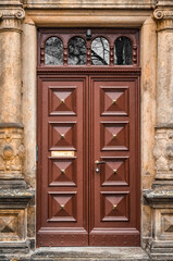 View of old building with vintage door