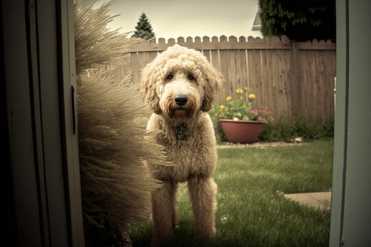 goldendoodle dog made by generative ai