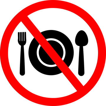 no eating sign vector illustration on white background..eps
