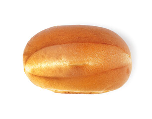 Fresh bun isolated on white background