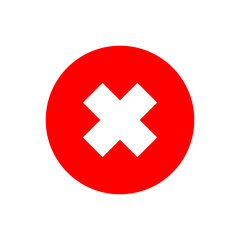 Obraz premium x mark icon. x mark vector design illustration on white background..eps