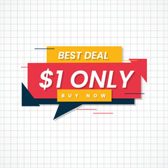 Best deal 1$ only sale label template design