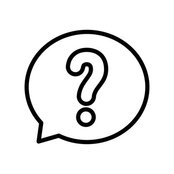 Icono de burbuja de mensaje con signo de pregunta. Interrogante. Ilustración vectorial