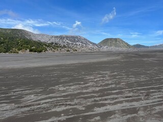 landscape with snow and clouds