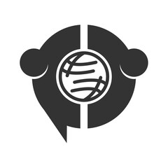 world talk forum logo template Icon Illustration Brand Identity.Isolated and flat illustration. Vector graphic