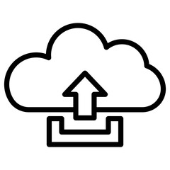 upload cloud computing icon