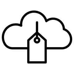tag cloud computing icon