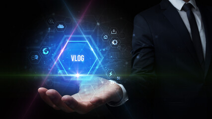 Man hand holding social inscription