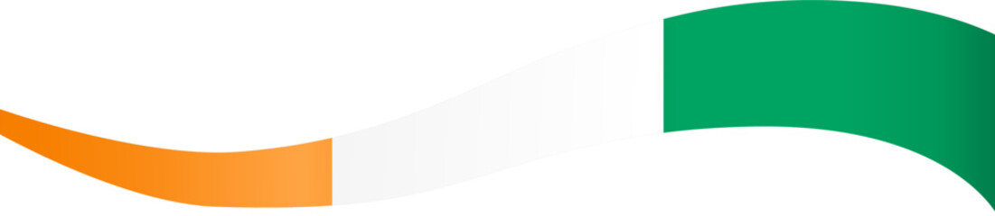 Obraz premium Cote d’Ivoire flag wave isolated on png or transparent background