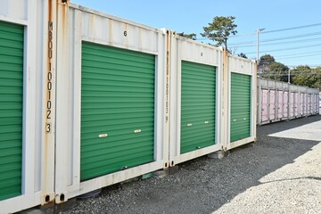 The rental self storage room unit. This is a rental storage space for temporary or long-term luggage storage, popular for outdoor and sporting goods, as well as books and off-season clothing.