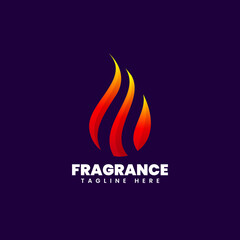 Vector Logo Illustration Fragrance Gradient Colorful Style.