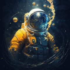 Astronaut in space, generative Ai