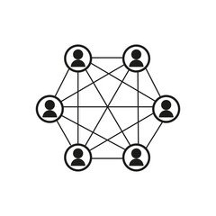 Social connections people icon. Team concept. Meeting icon. Vector illustration.